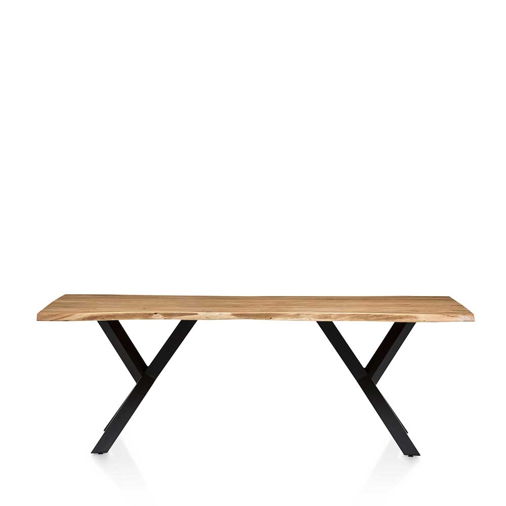 Design Esszimmertisch mit Naturkanten Platte - Kobi