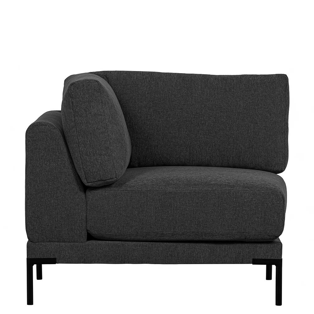 Dunkelgraues Eckelement Modulsofa - Marietta