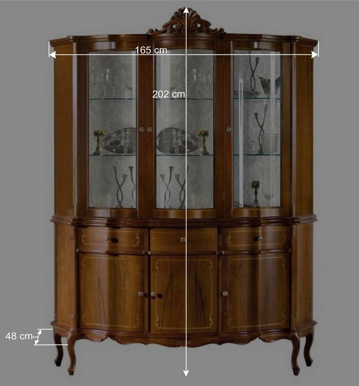 Vitrinenschrank im Barock Stil - Arionn