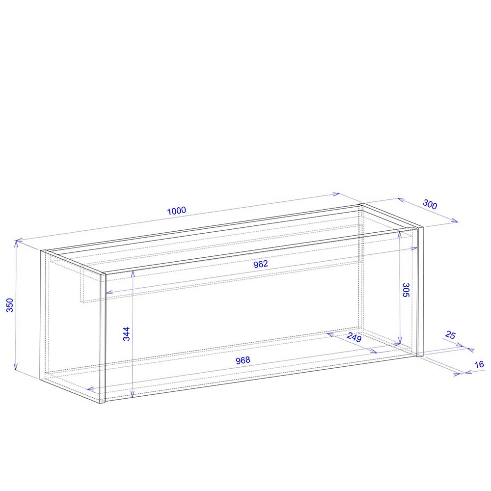 Moderner Sekretär für die Wandmontage - Ahilav