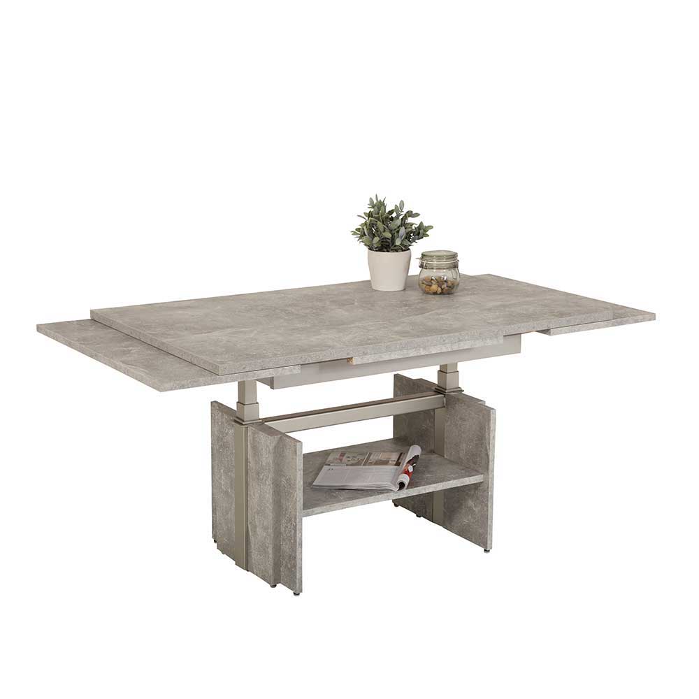 Wohnzimmer Funktionstisch in Beton Grau - Tivegus