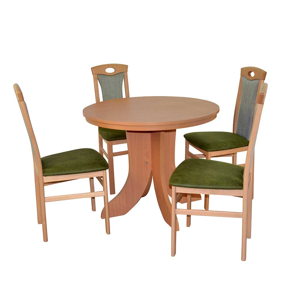 Esszimmer Sitzgruppe mit Tisch rund - Brunos (fünfteilig)