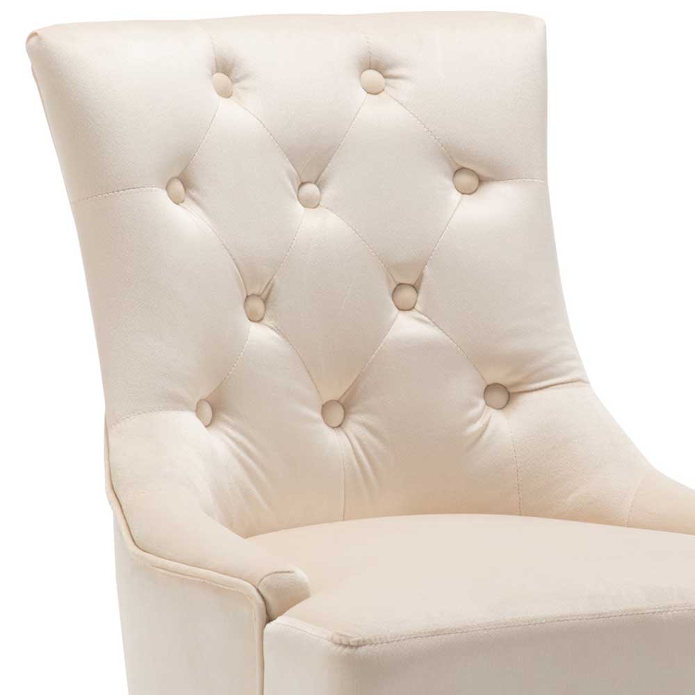 Polsterstühle in Creme & Natur - Karama (2er Set)