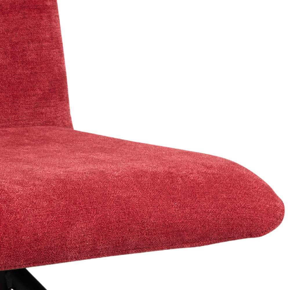 Roter Flockstoff Stuhlsitz mit abgerundeter Vorderkante für den Esstisch – Darius
