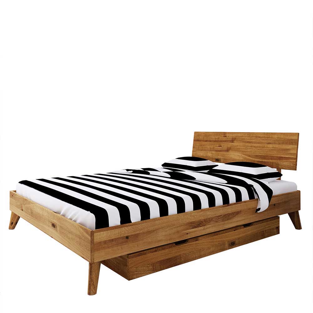220 cm langes Einzelbett aus Wildeiche - Eavy