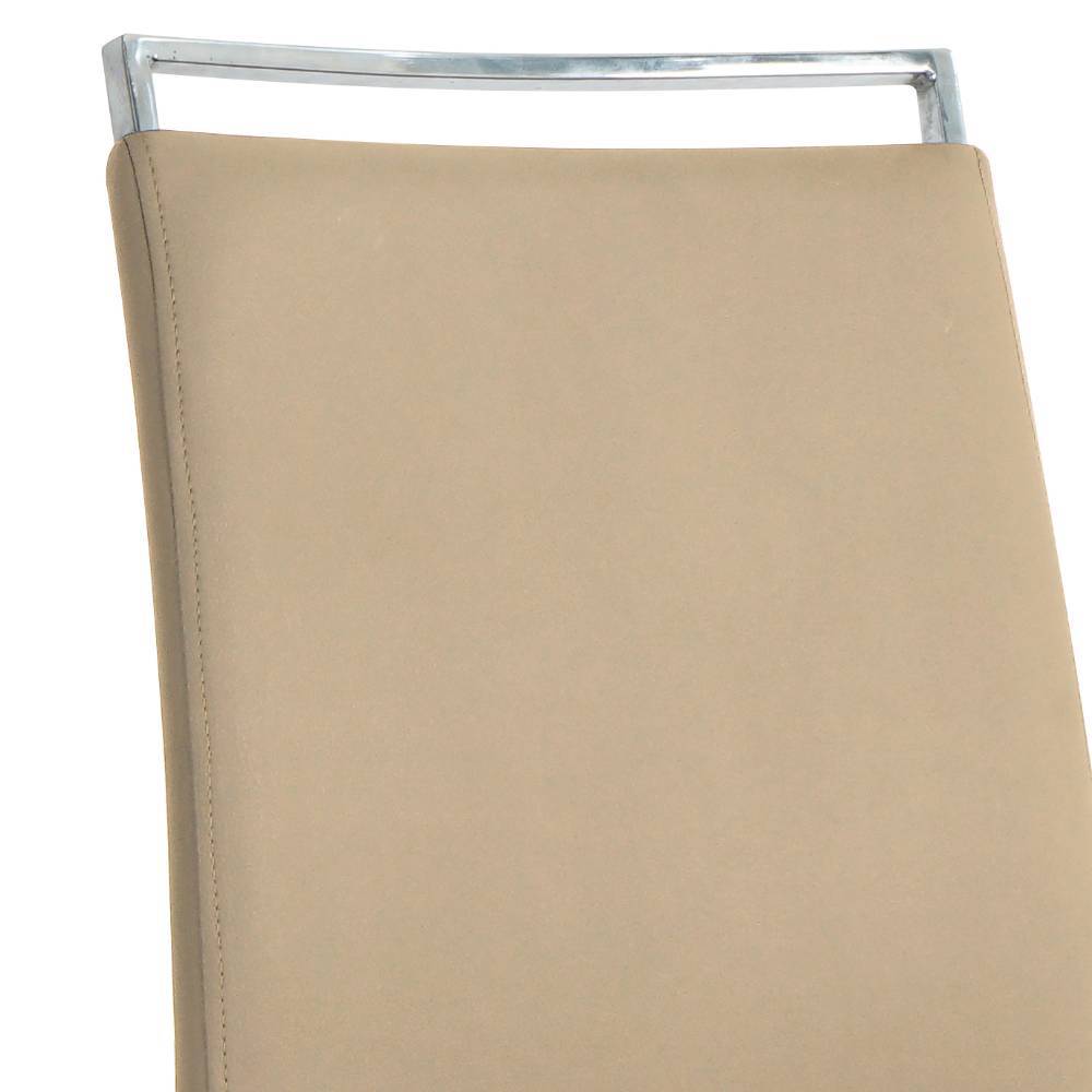 Kunstleder Freischwinger in Taupe - Fahima (2er Set)