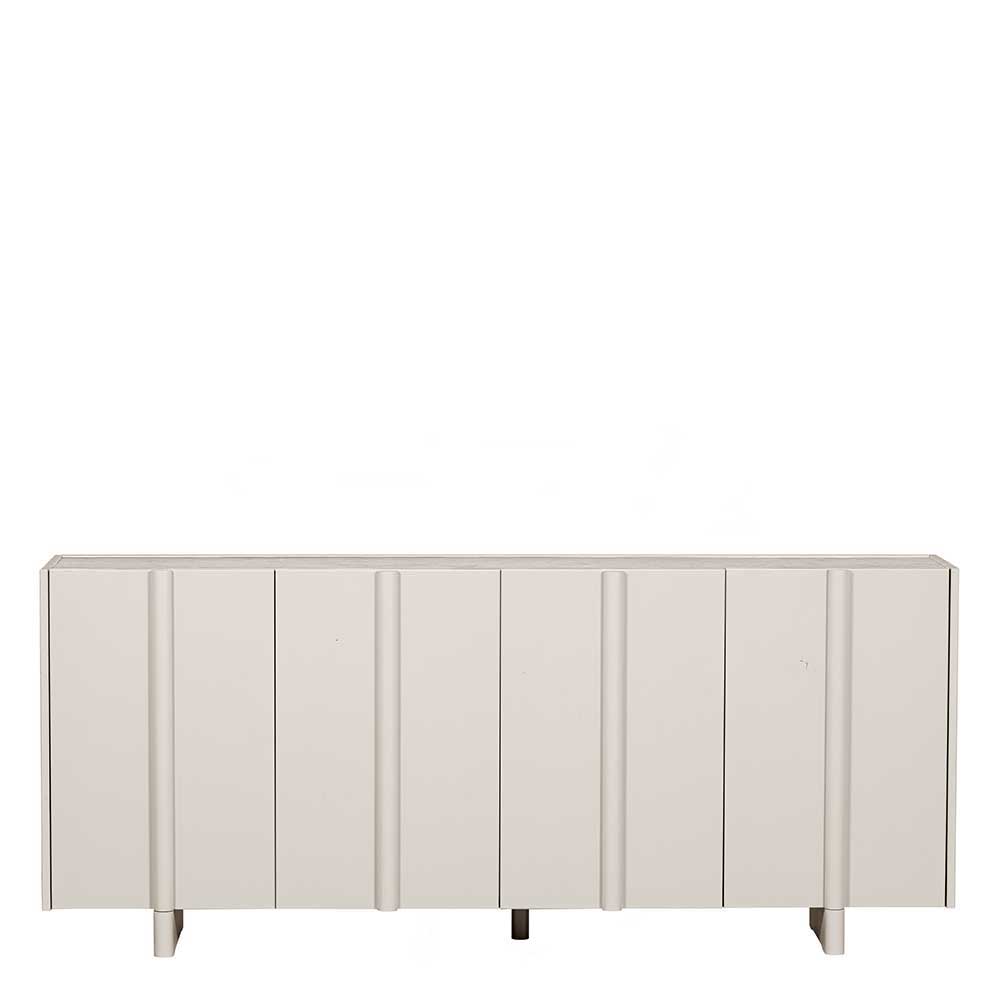 4-türiges Design Sideboard in Hellgrau für das Wohnzimmer – Glamoure