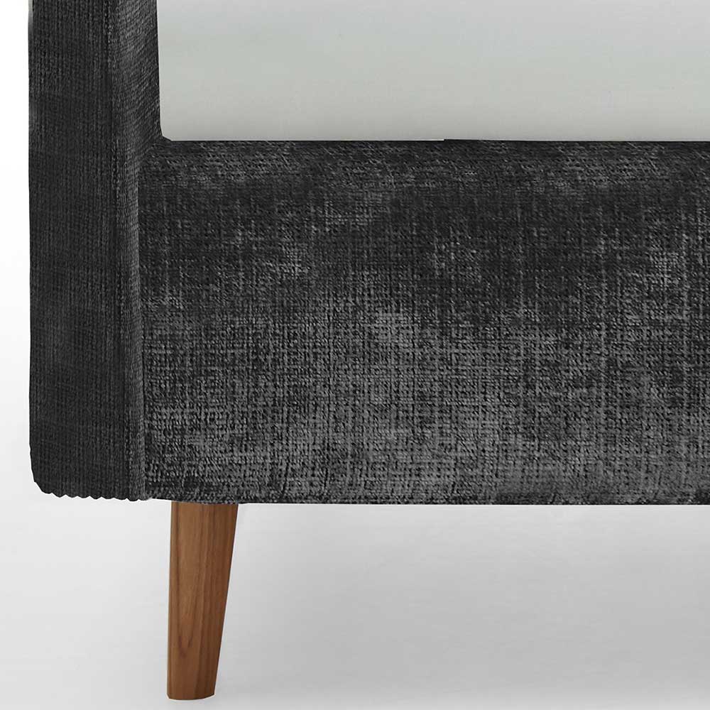 Boucle Stauraumbett in Anthrazit - Seen