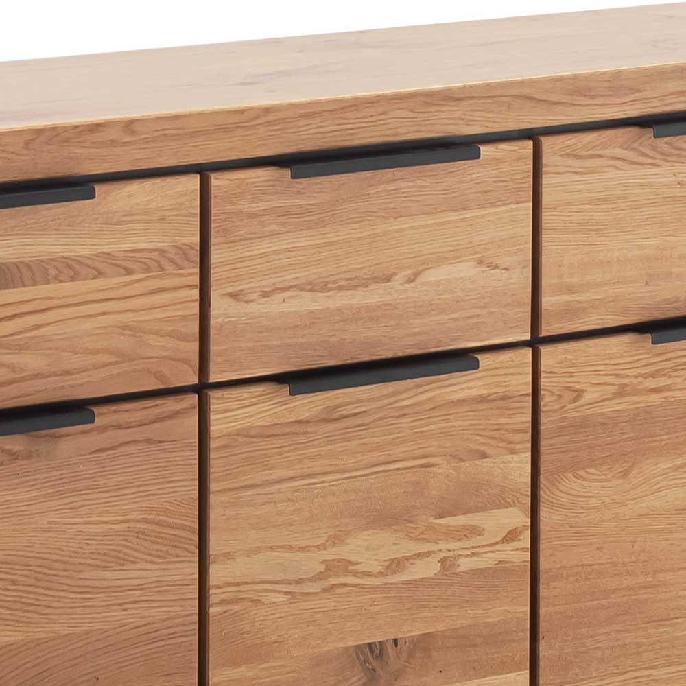 Sideboard in Wildeiche mit Schwarz - Vlacoma