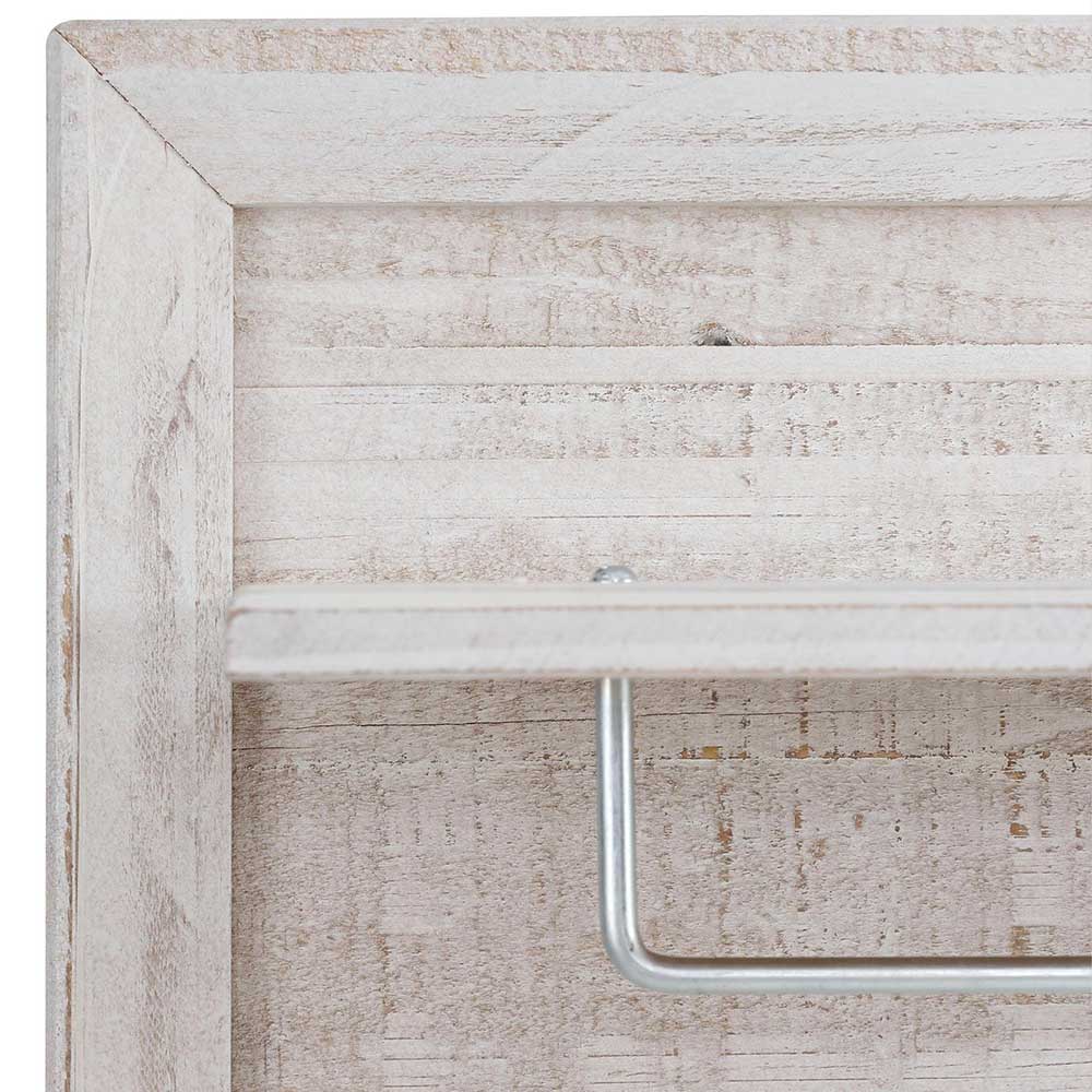 100x60x16 Wandgarderobe in Creme aus Kiefer - Esgada