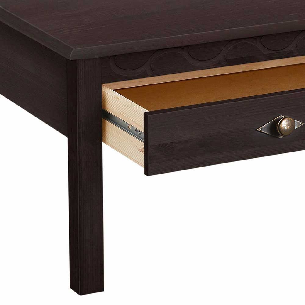 Kiefernholz Couchtisch in Wenge lackiert - Boju