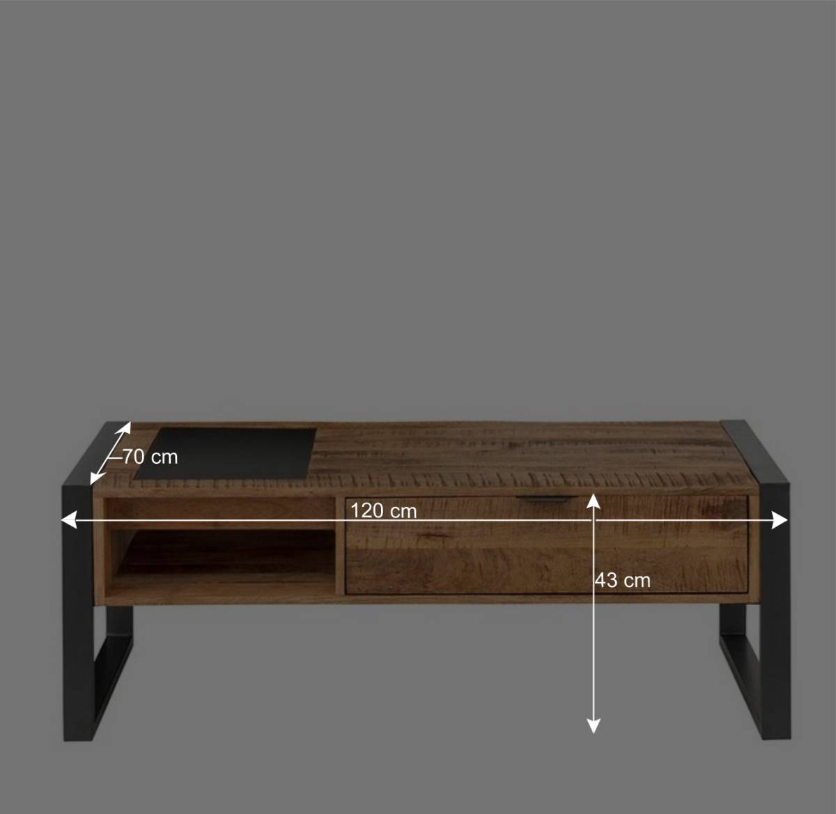 Wohnzimmer Couchtisch aus Mango Recyclingholz - Acira