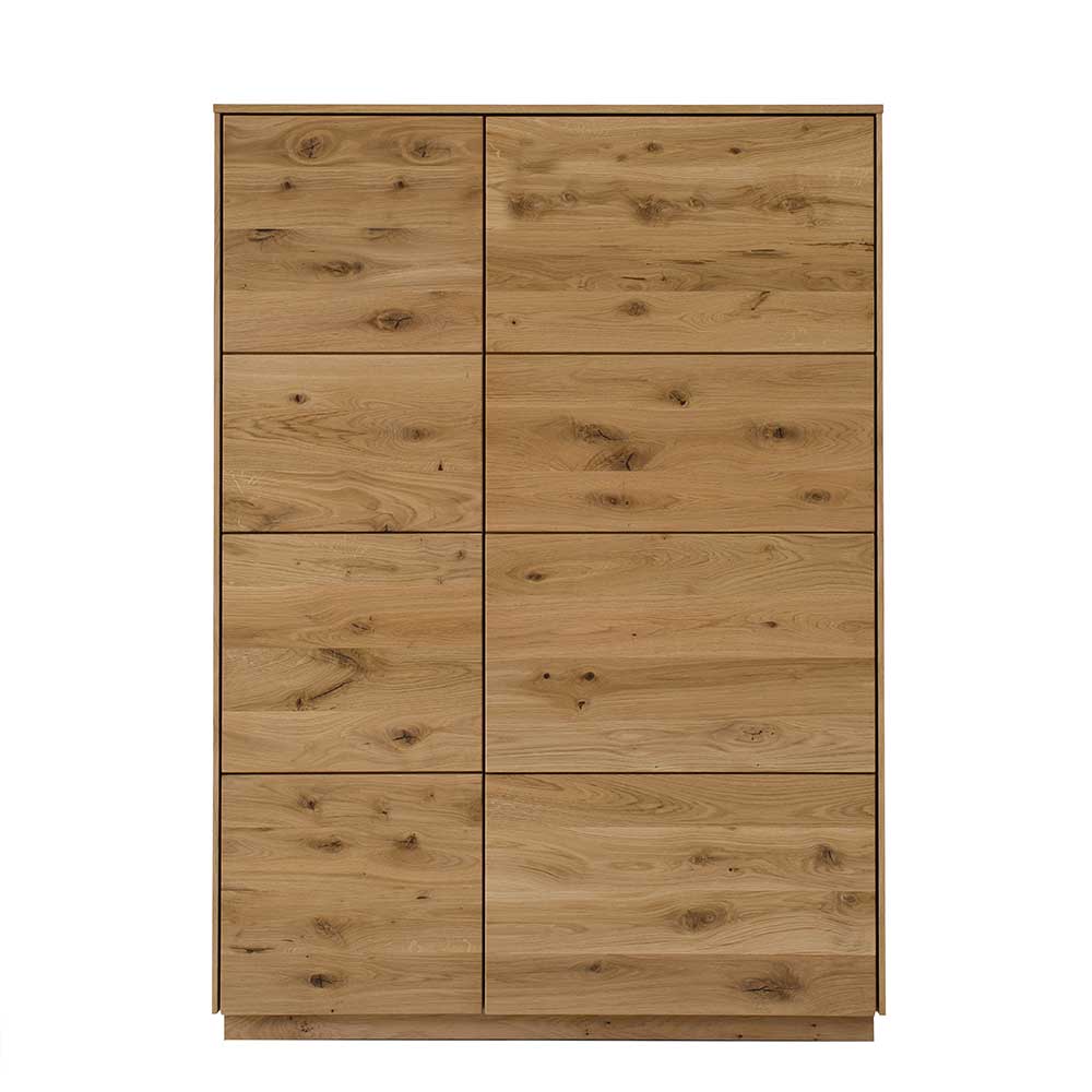 Zweitüriger Wohnzimmerschrank aus Massivholz Wildeiche mit markanter Holzoptik für das Wohnzimmer – Obinson