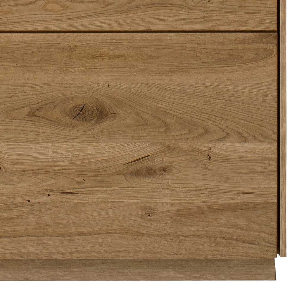 Highboard mit Glaseinsatz aus Wildeiche massiv - Millena