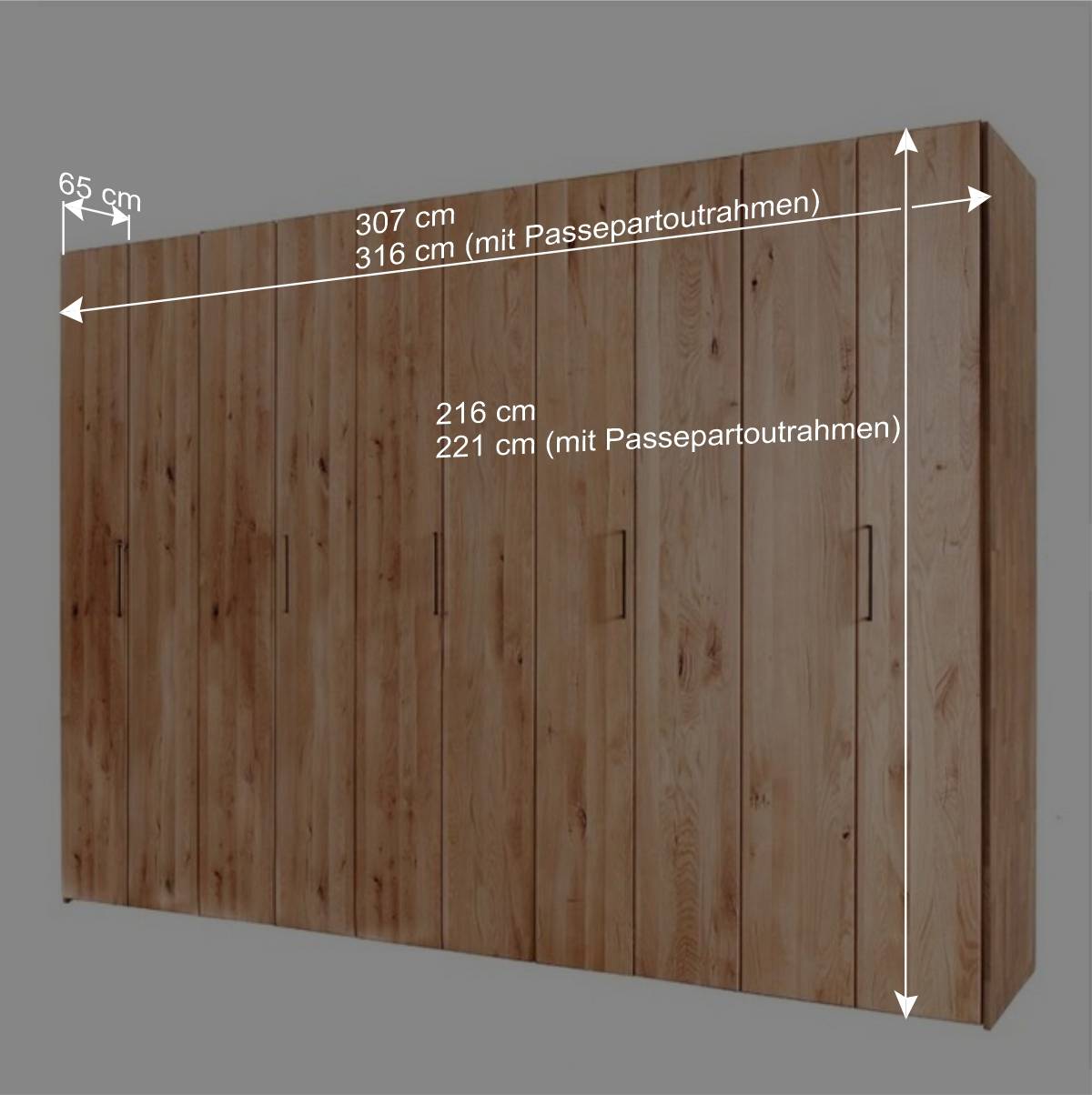 Großer Falttüren-Kleiderschrank aus Wildeiche - Zaisan
