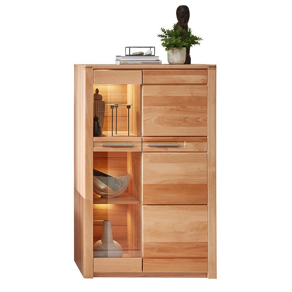 Wohnzimmer TV Anbauwand Möbelset - Amyonta (vierteilig)
