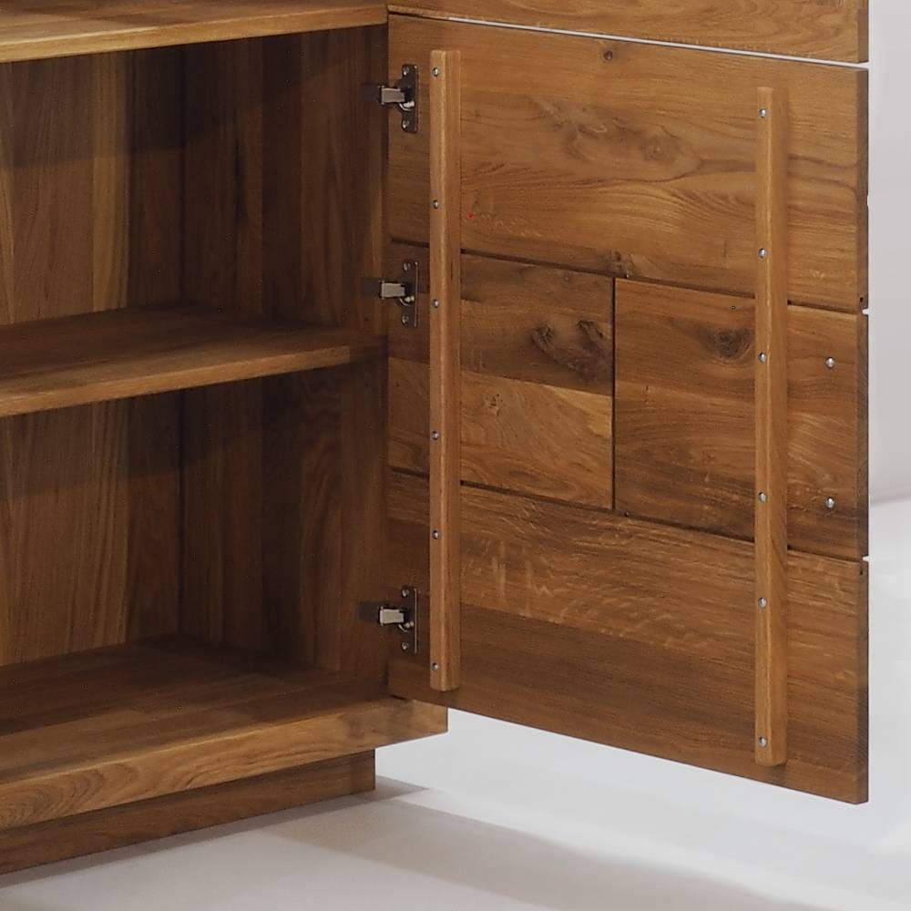 Schrank aus Eichenholz mit Glaseinsatz - Hugo