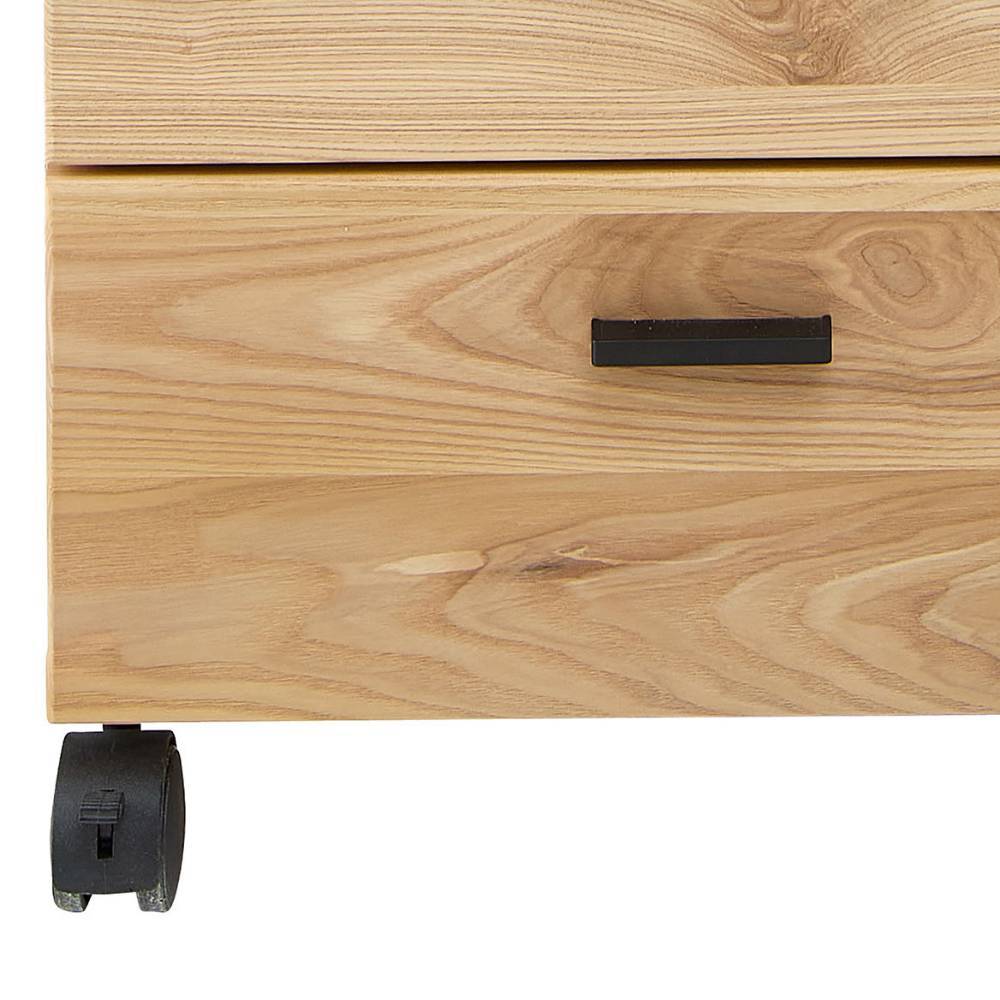 Schreibtisch Rollcontainer in Wildeiche teilmassiv - Setians
