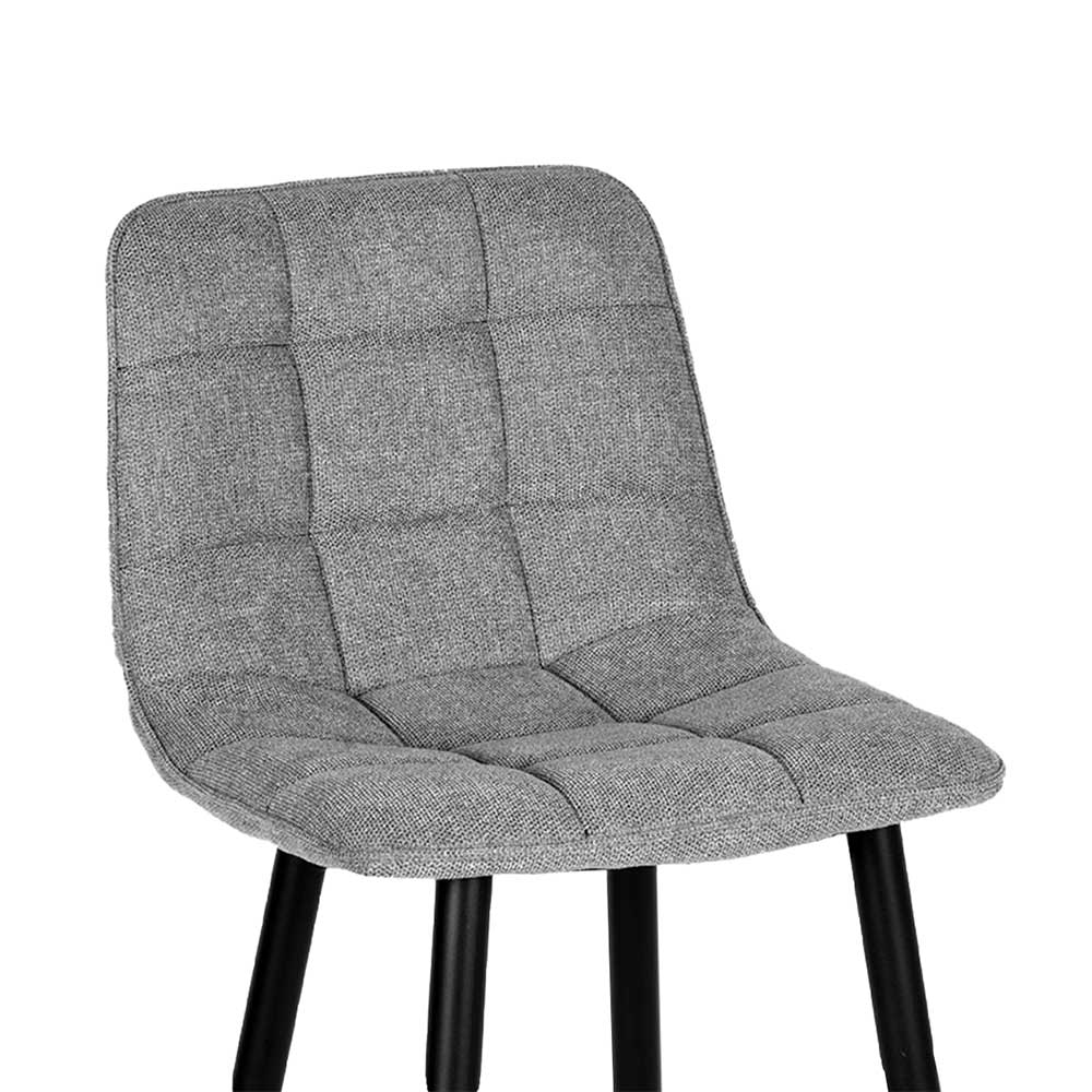 Barstühle in Zinkgrau Strukturstoff - mexiko (2er Set)