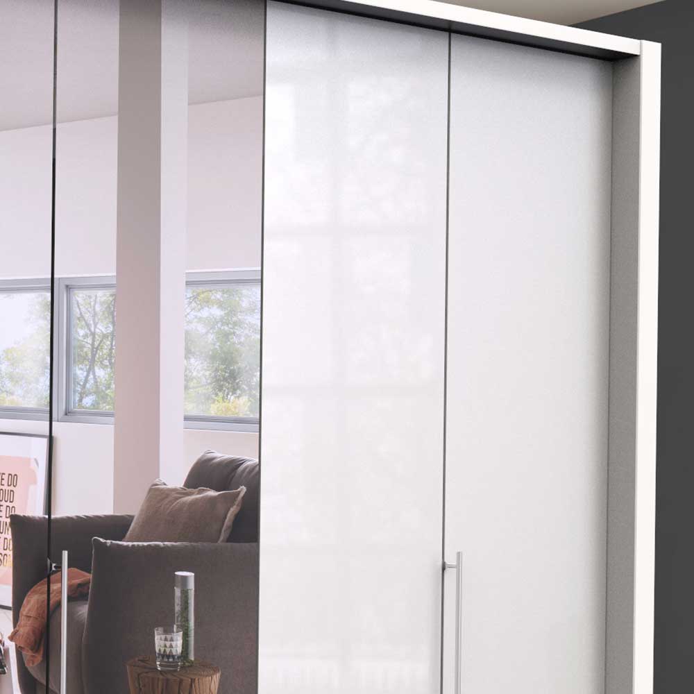 Weißer Kombi-Kleiderschrank in modernem Design - Dolienca