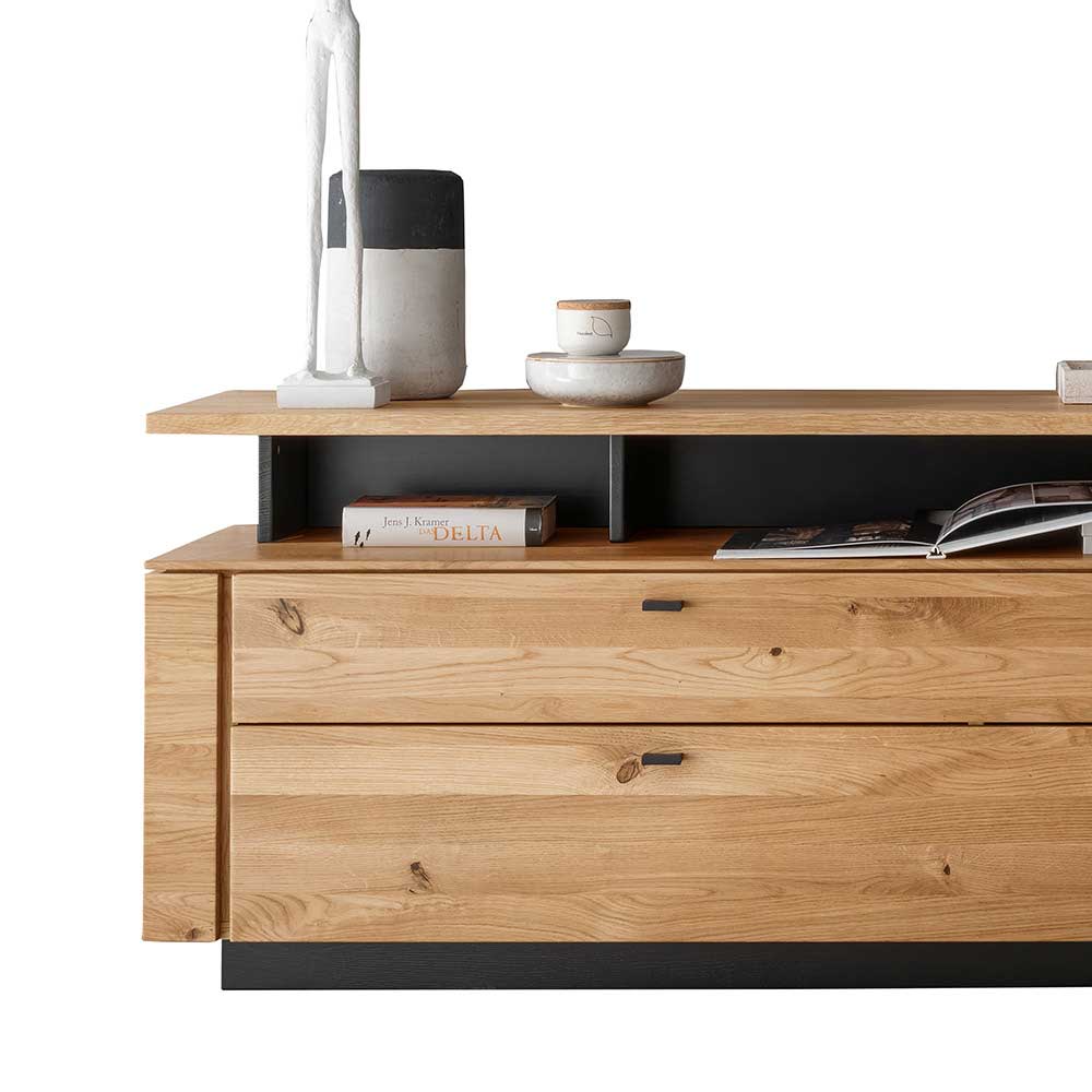 TV Lowboard aus Wildeiche zweifarbig - Flace