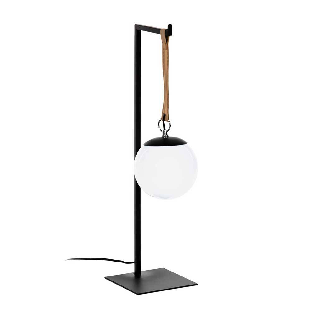 Hängende Tischlampe in Weiß Glas Kugelschirm - Nelson