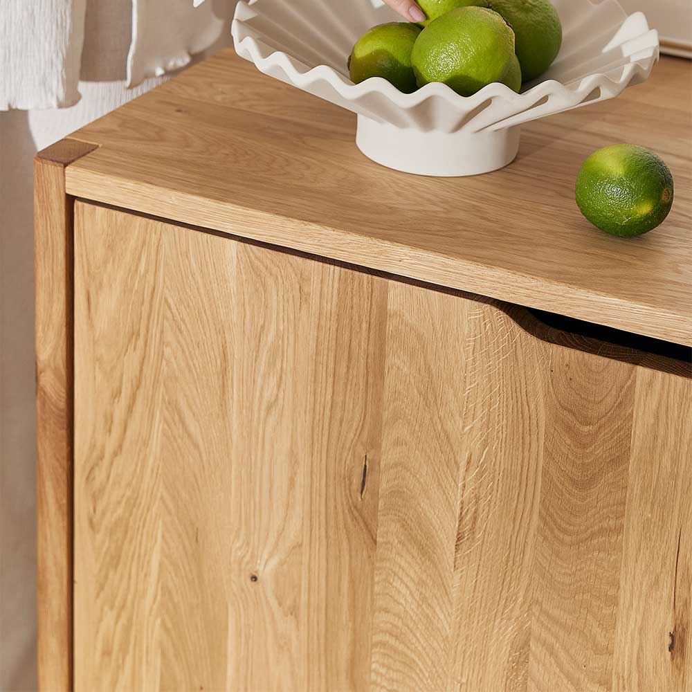 Wildeiche Sideboard mit drei Schubladen und Tür - Laida