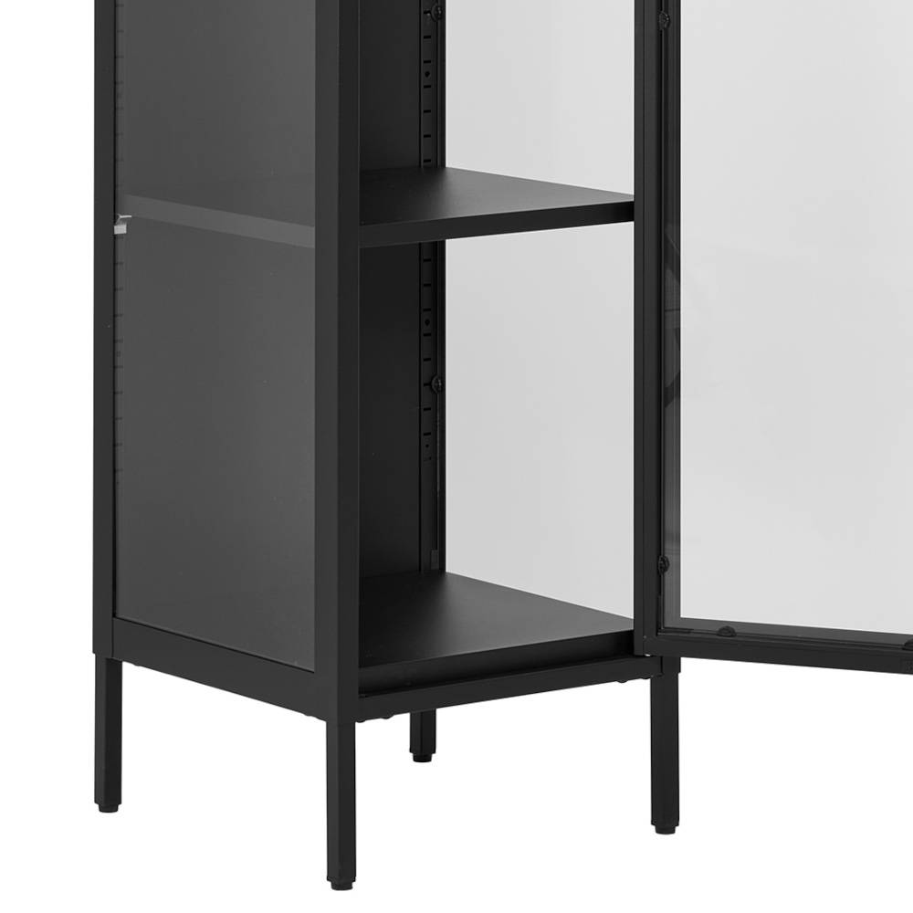 1-türige Vitrine in Schwarz - Baly