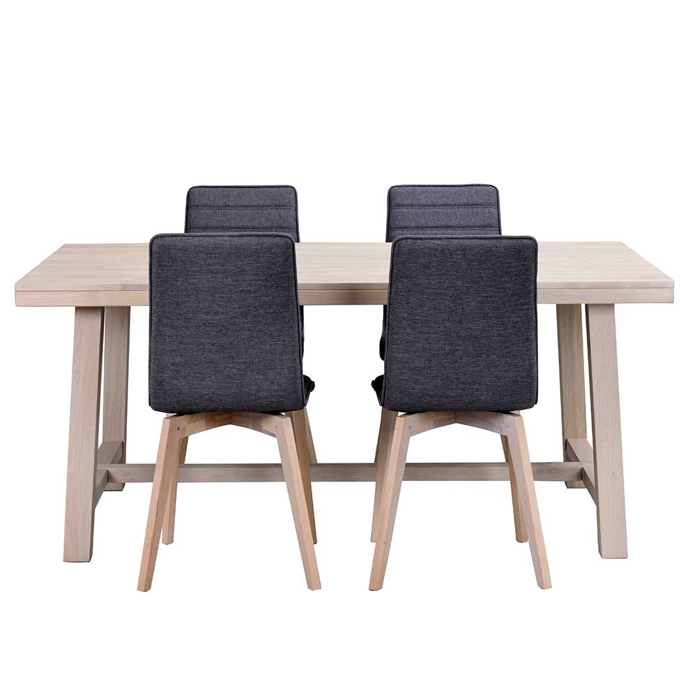 Esszimmer 4-Personen Gruppe White Wash - Dioca (fünfteilig)