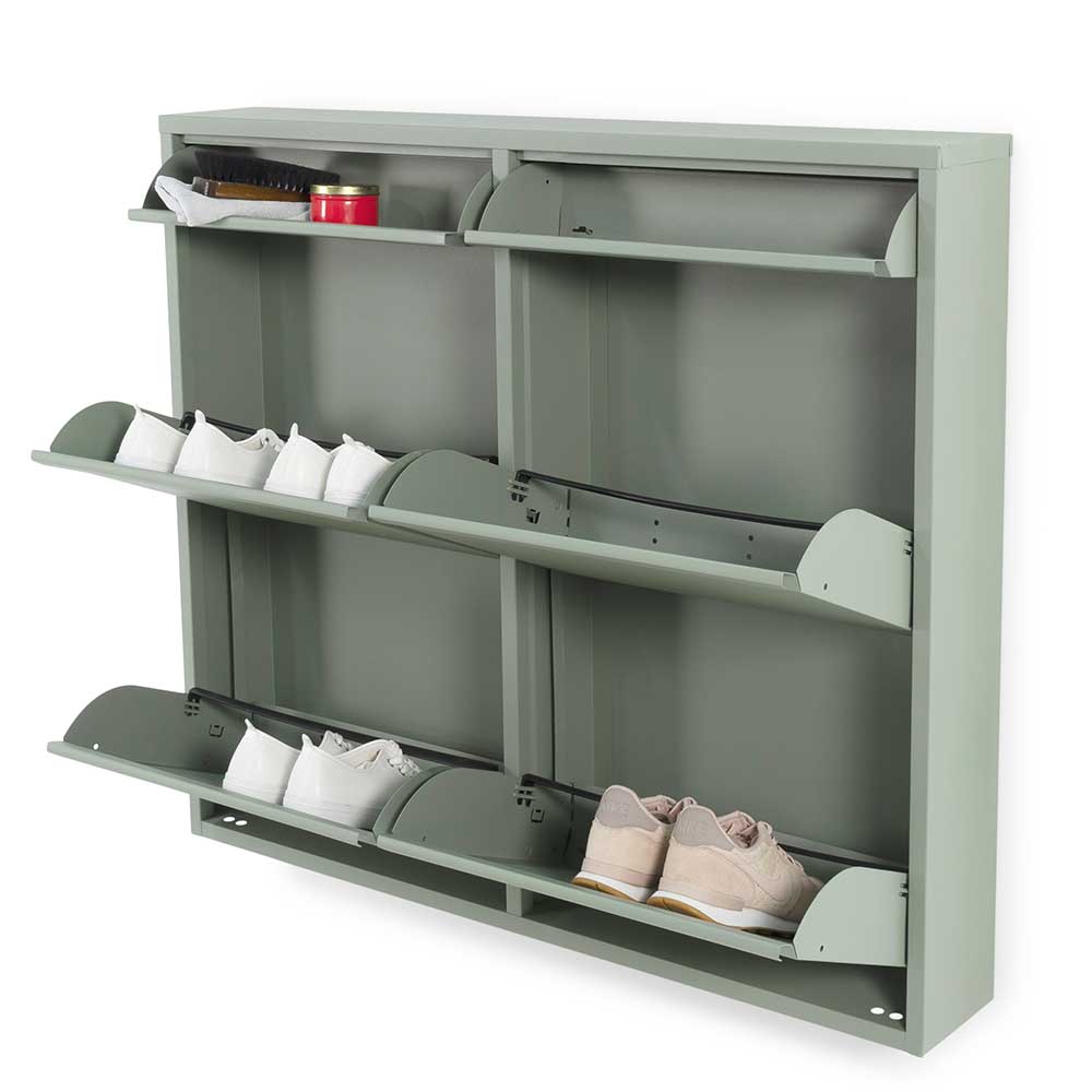 Stahl Schuhschrank in Graugrün - Ciudad