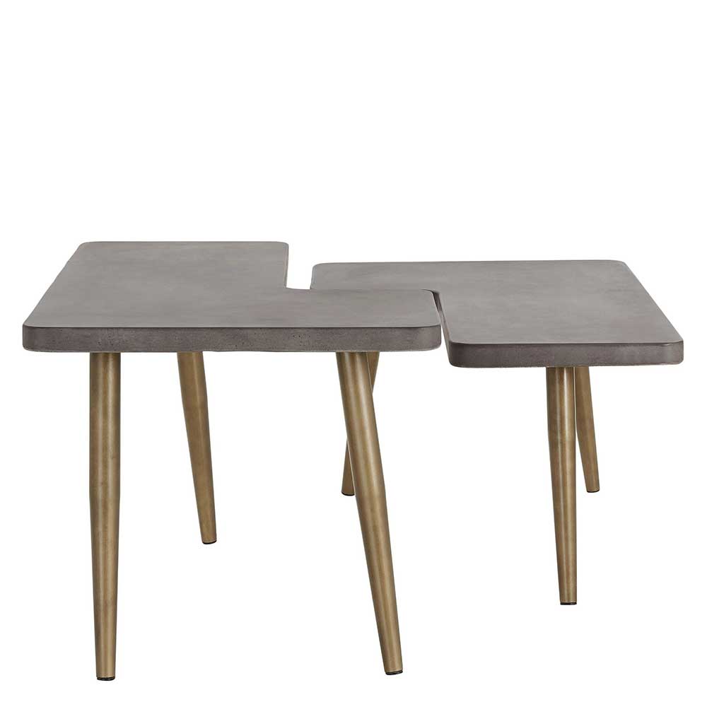 Design Couchtische mit Betonplatte - Varhida (zweiteilig)