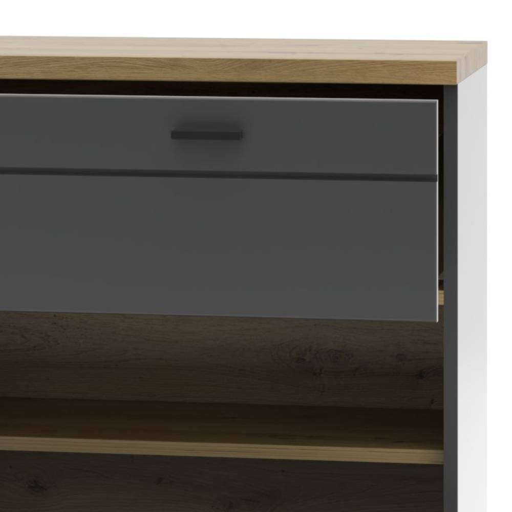TV Unterschrank in mattem Dunkelgrau - Azar