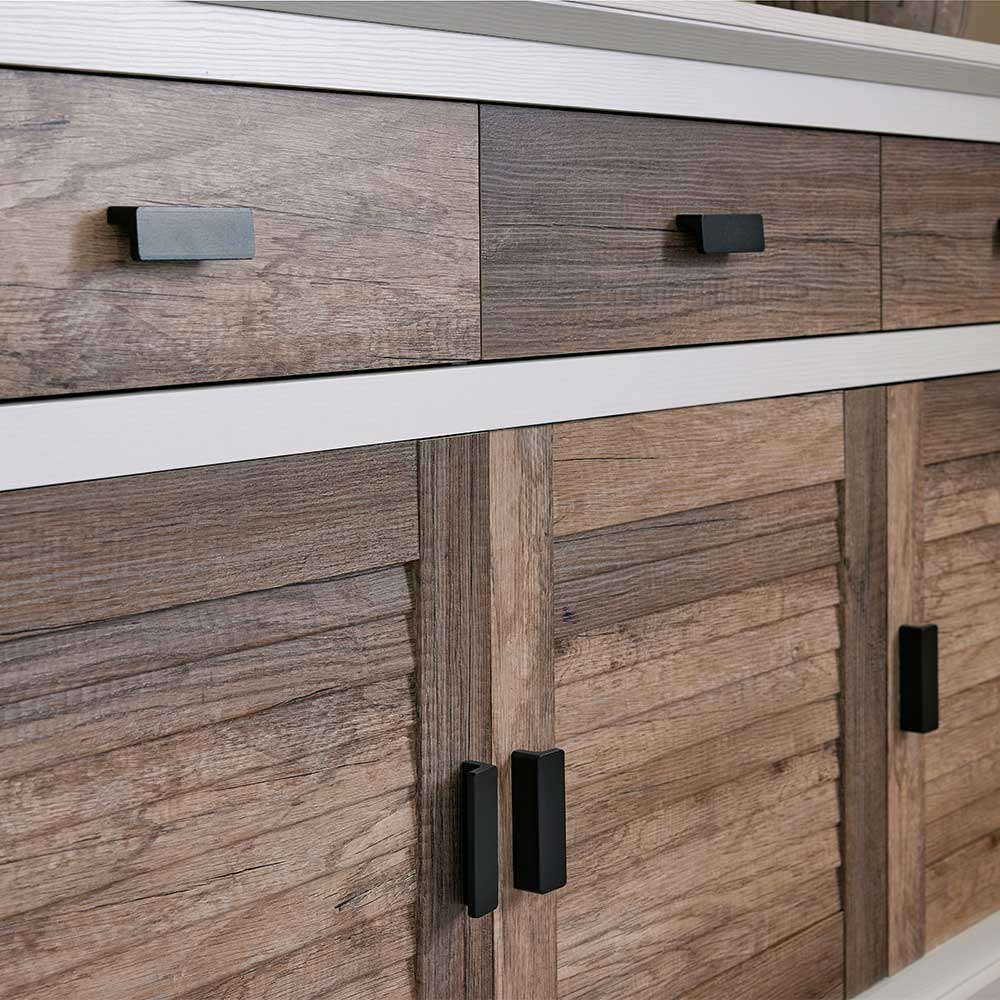 Modern Country Sideboard in Weiß - Gunjo