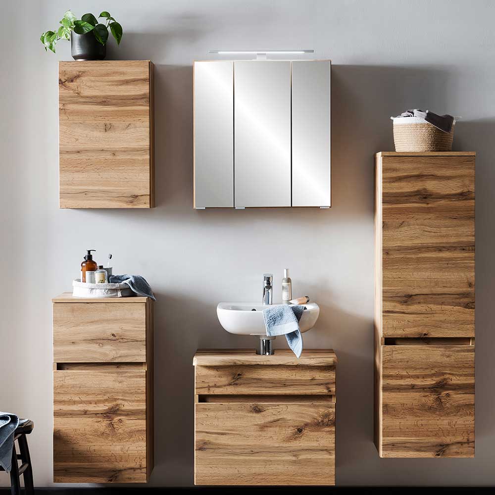 Holz Optik Badschrank in Wildeiche - Iliam