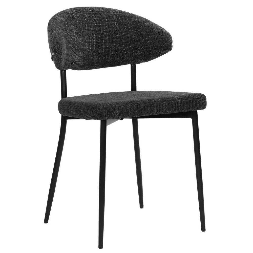 Polsterstühle in Dunkelgrau Stoff - Runco (2er Set)