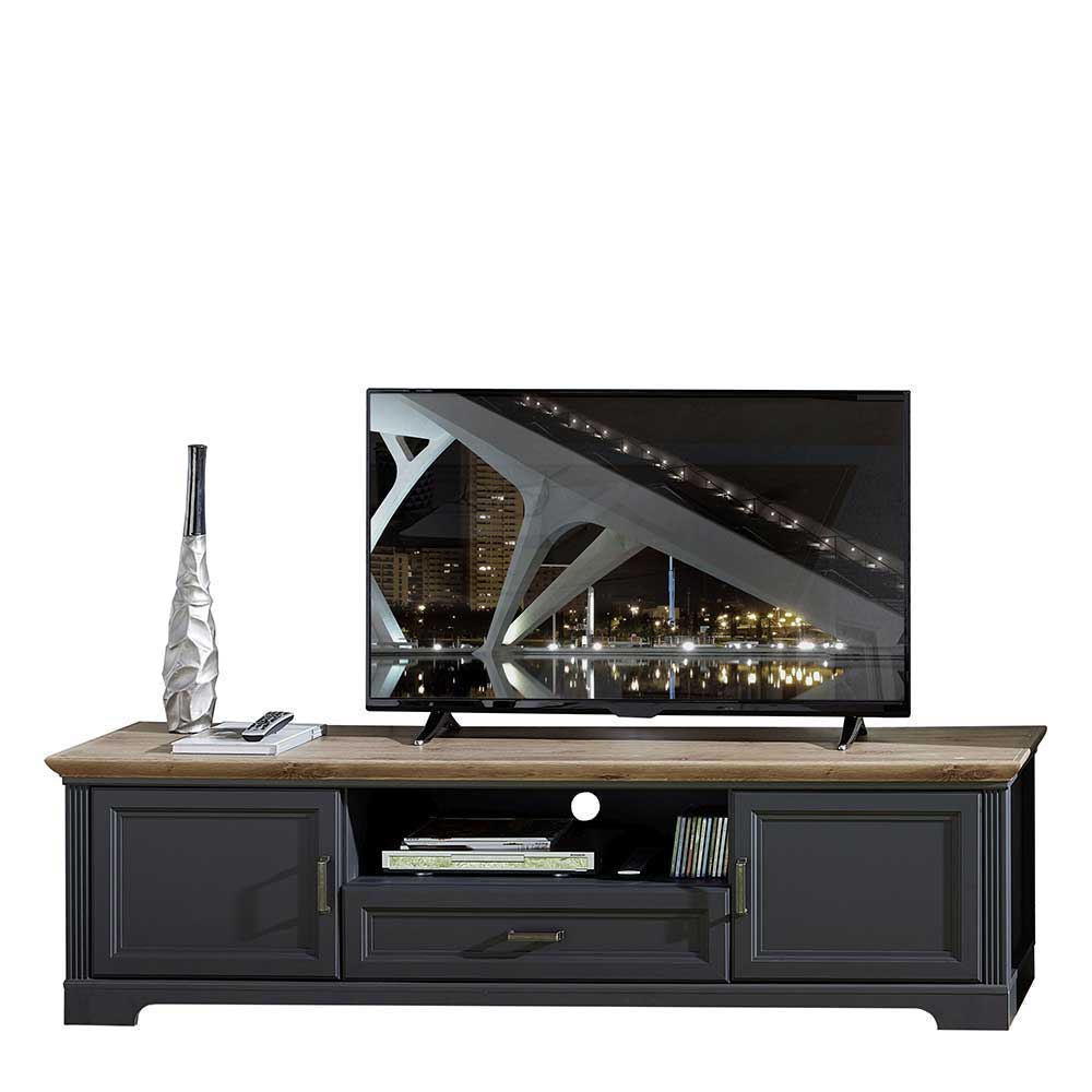 Set TV Lowboard & Vitrine in Grau - Thumbs (zweiteilig)