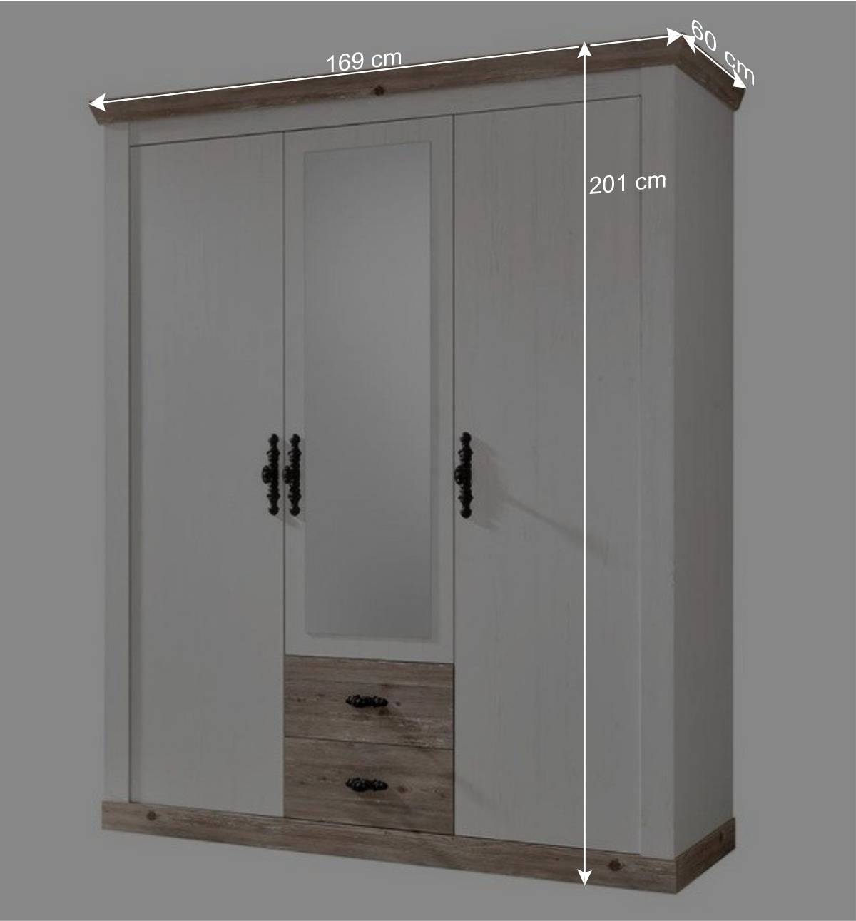 Single Komplett Schlafzimmer Kombi - Nedita (dreiteilig)