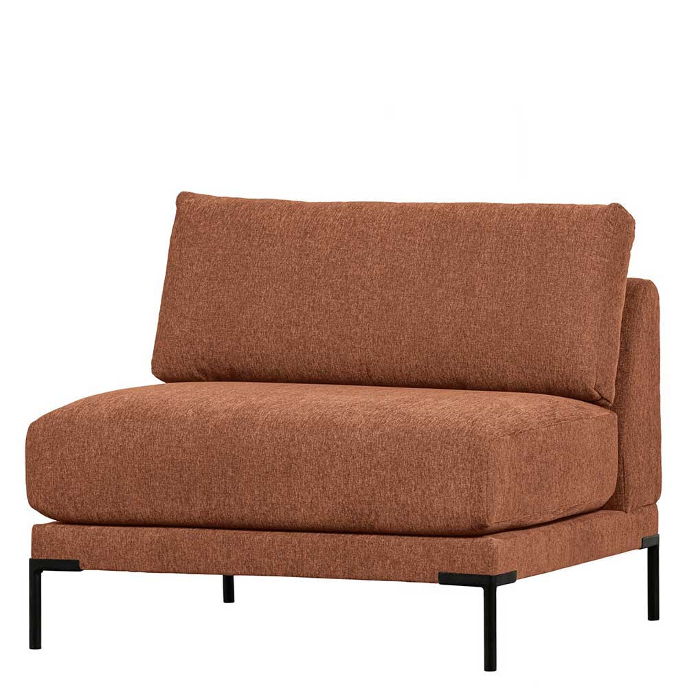 Rost braunes Modulsofa Einzelelement aus Chenille Stoff für flexible Gestaltung – Brixx