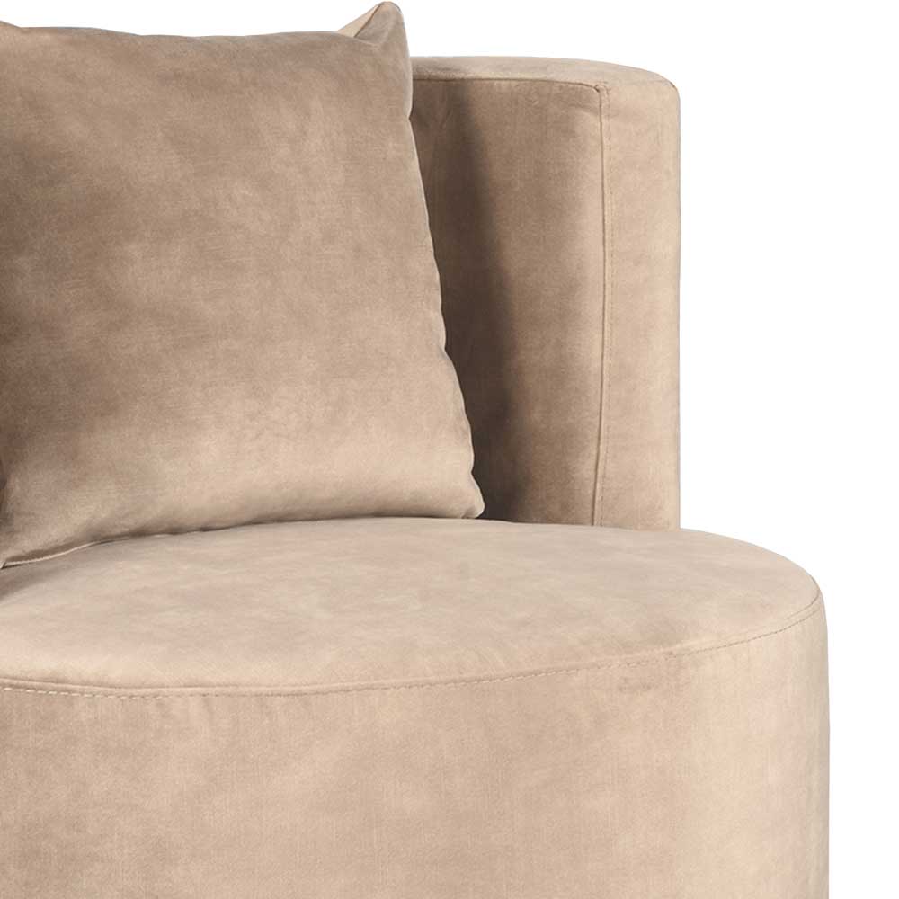 Polstersessel in Beige Velours - Sealand