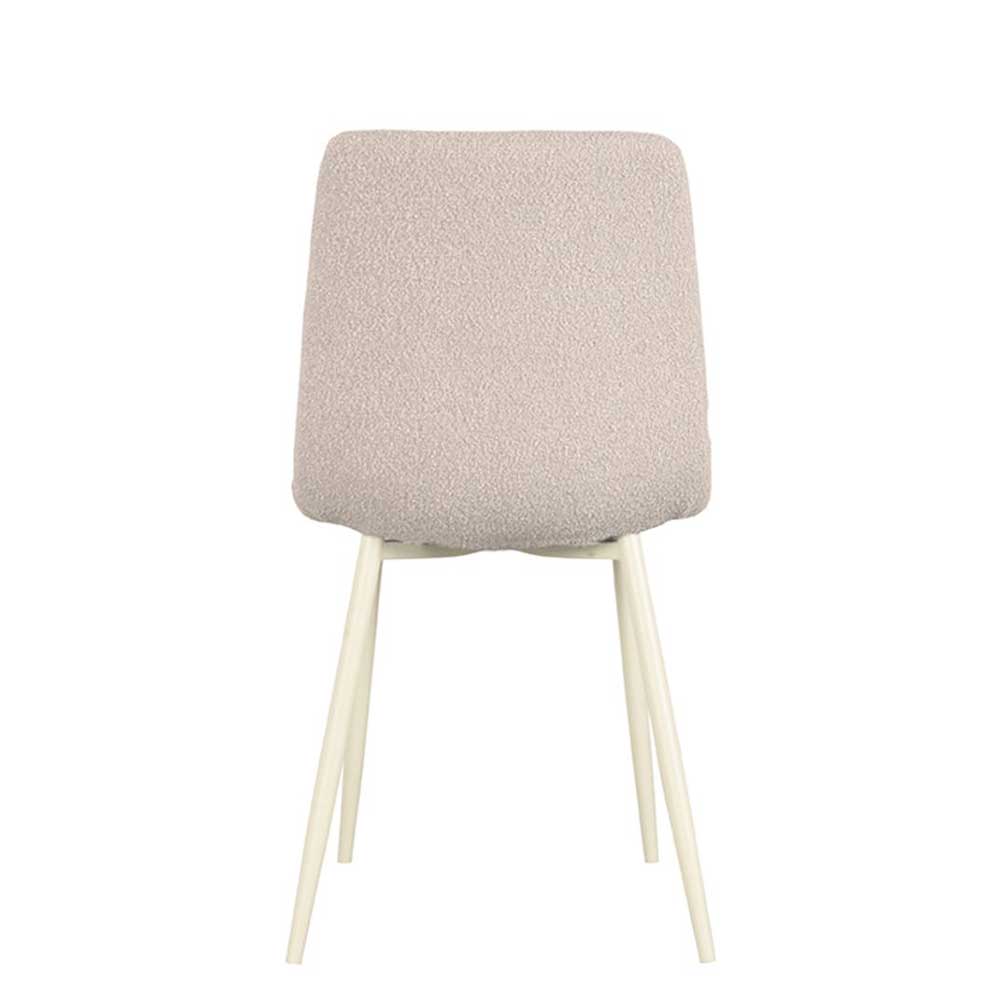 Scandi Chic Stuhl in Beigegrau und Weiß - Shivan