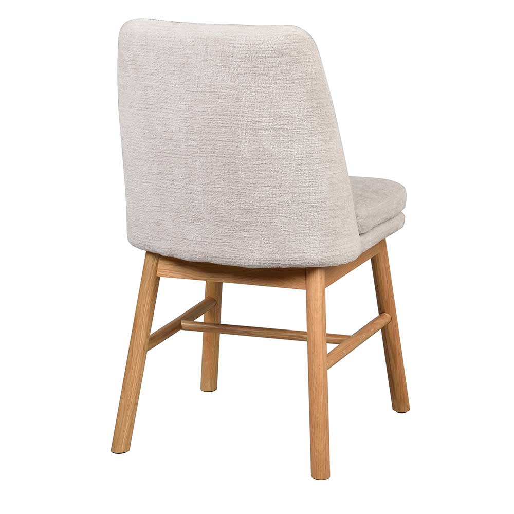 Polsterstühle aus Strukturstoff in Creme - Blacki (2er Set)