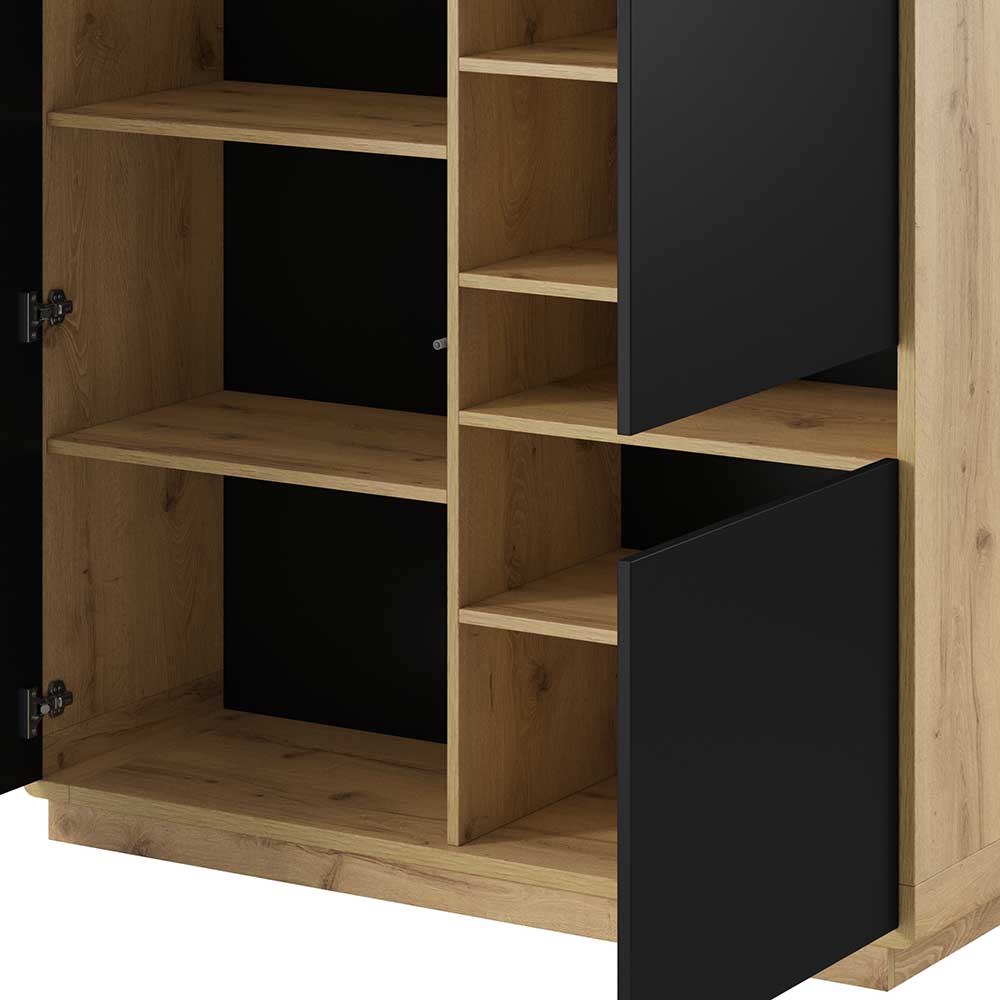 122x126x40 2-türiges Highboard mit Fach - Ilunas