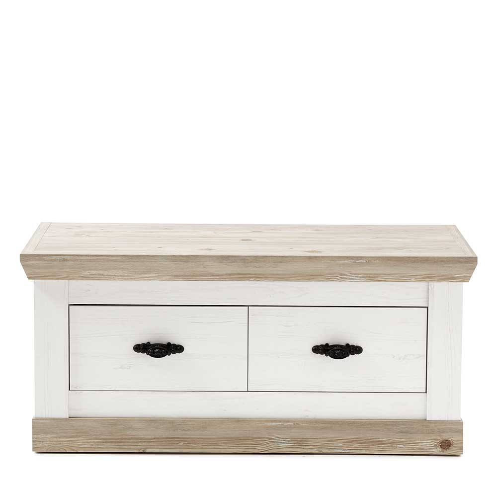 Country Flurbank mit 2 Schubladen - Nedita
