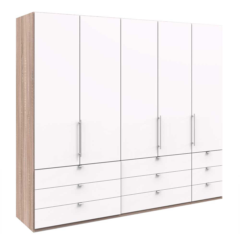 Kombi Schlafzimmerschrank mit neun Schubladen - Vaclyn