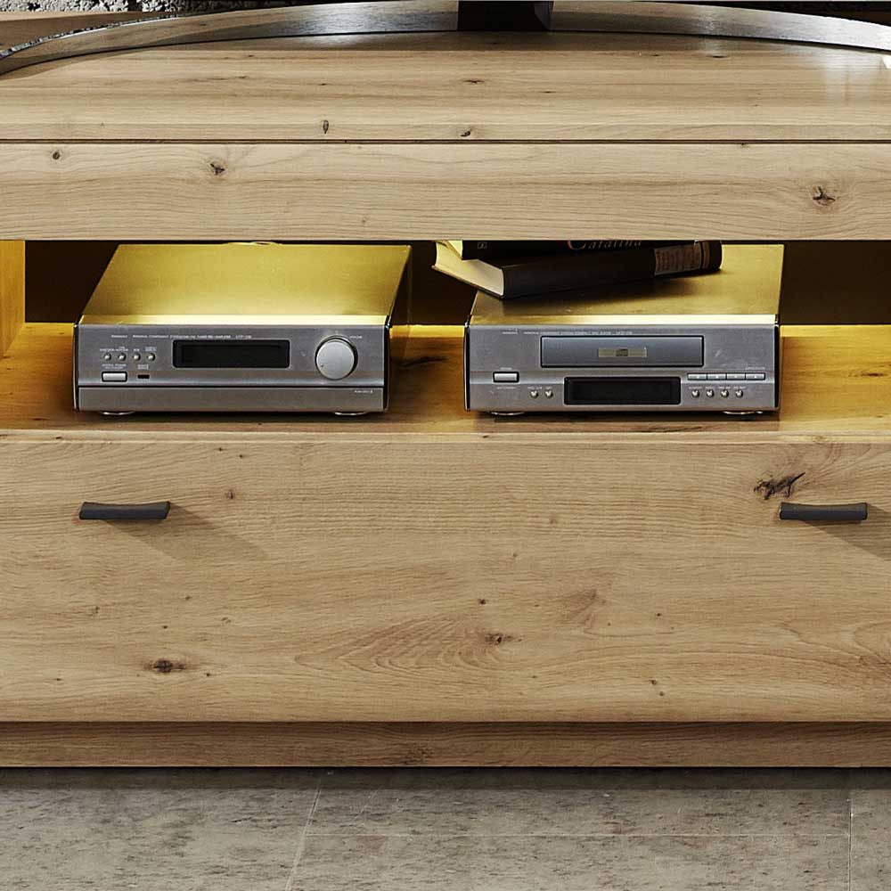 Modernes TV Lowboard in Holzoptik Wildeiche - Iniaco