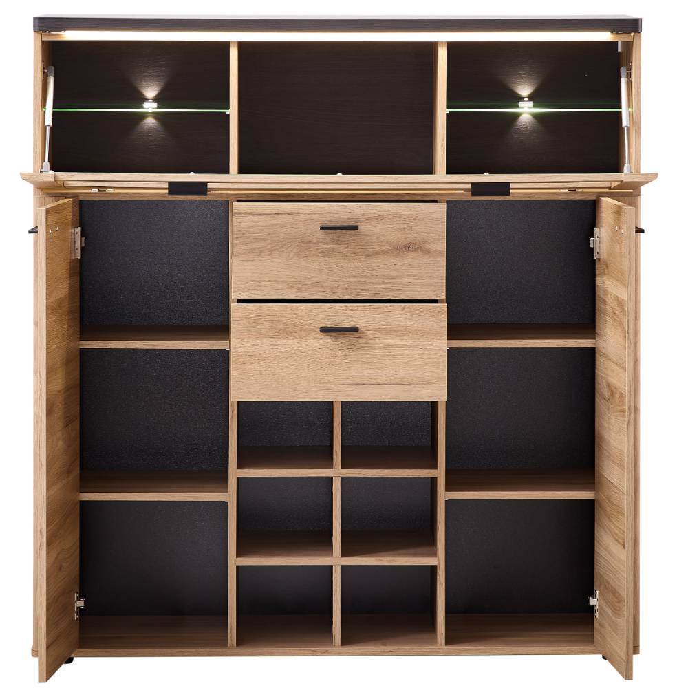 Barschrank Highboard 128 cm breit - Zorro
