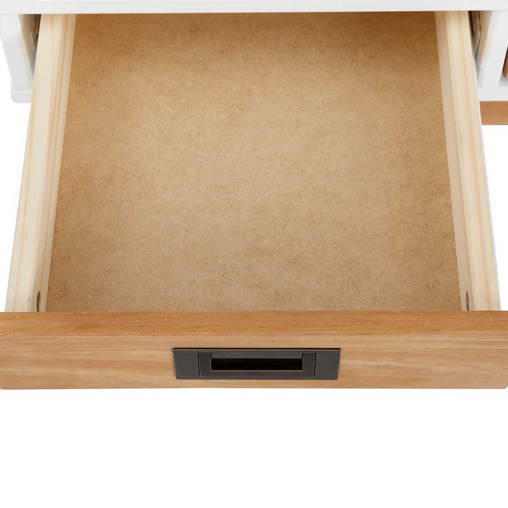 100x75x50 Schreibtisch in Weiß und Kiefer Natur - Toby