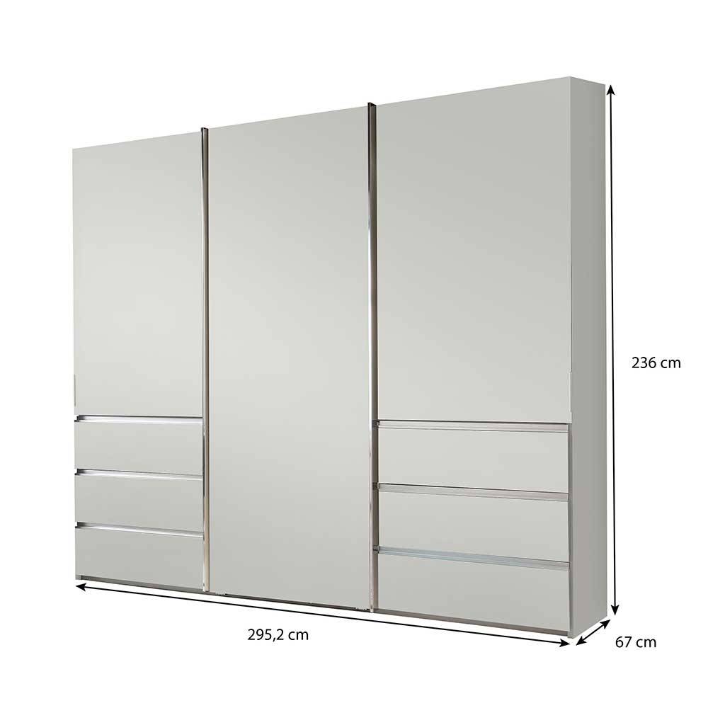 Weißer Schiebetürenschrank 3-türig - Fachet