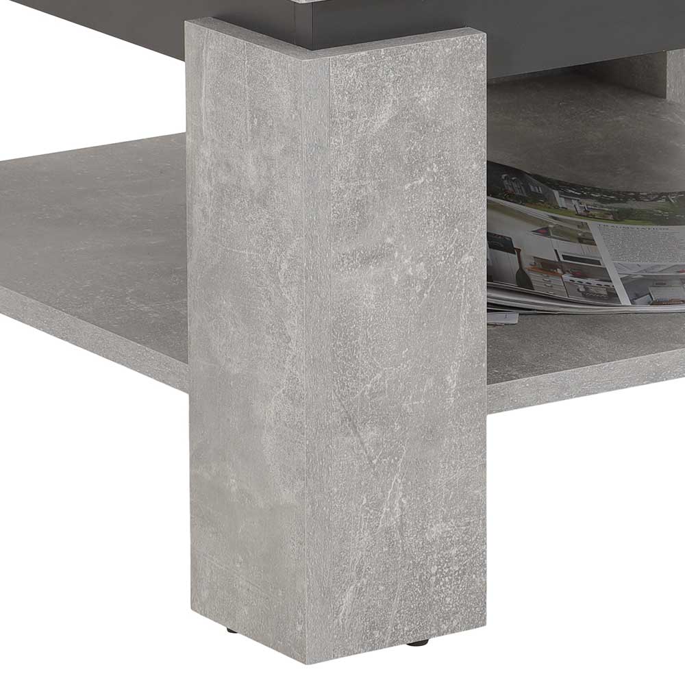 Kleiner Couchtisch in Betonoptik & Anthrazit - Belves