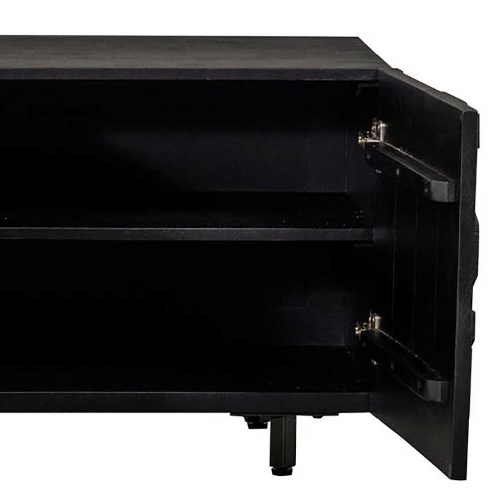 TV Lowboard mit Schnitzereien Front - Eiken
